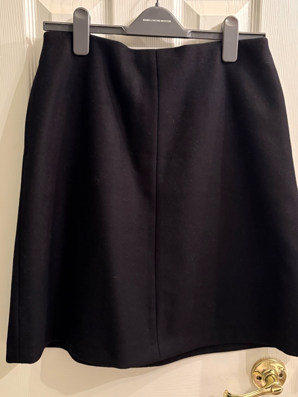 Boden Lois Wool A-line Skirt, Black, size 8